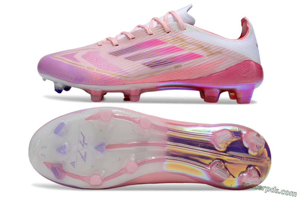 Adidas F50 Elite 304 FG Low-Tops Football Boots - Pink/Purple/Gold 0