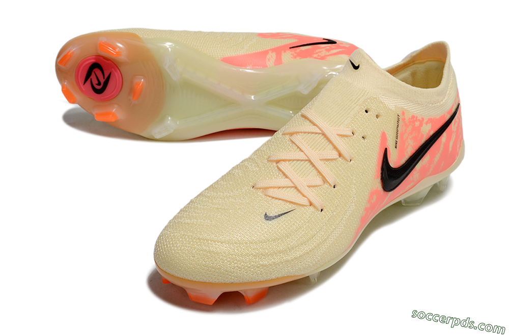 Nike Phantom Luna Elite FG Low-Tops Football Boots - Yellow/Pink/Black 3