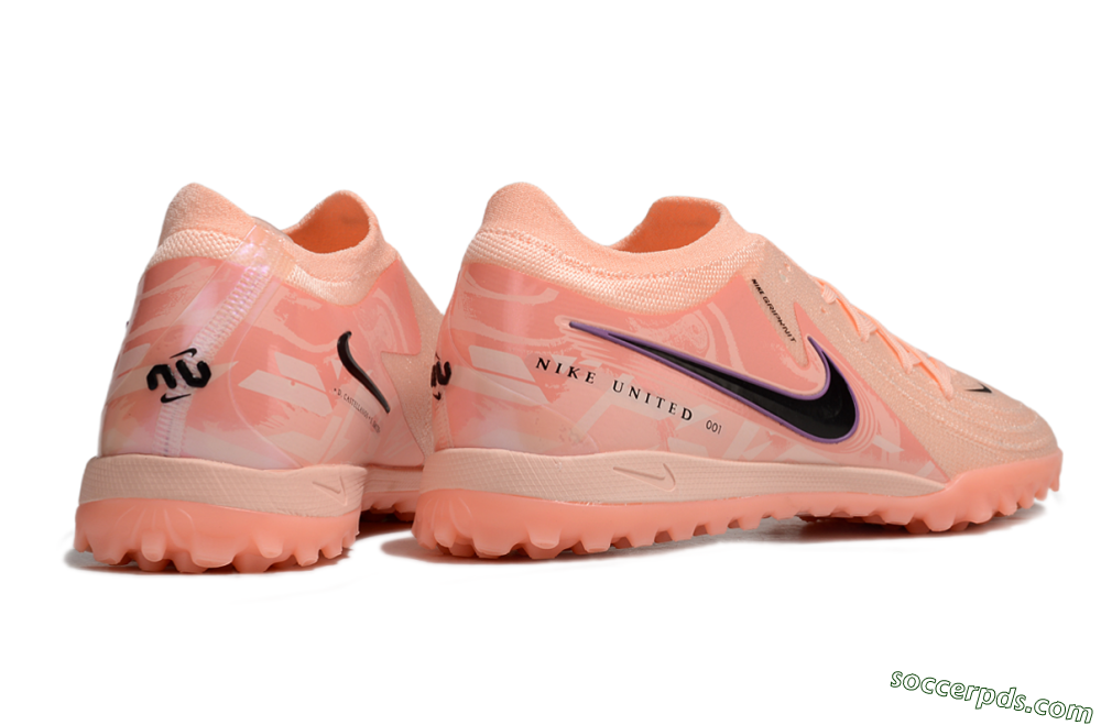 Nike Phantom GX 2 Elite TF Low-Tops Football Shoes - Pink/Black/Purple 6