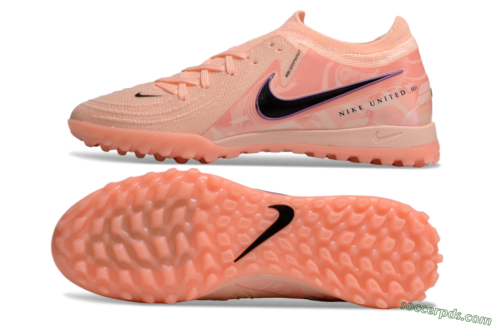 Nike Phantom GX 2 Elite TF Low-Tops Football Shoes - Pink/Black/Purple 0