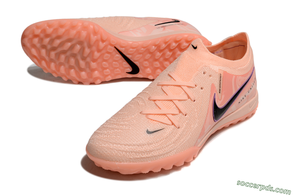 Nike Phantom GX 2 Elite TF Low-Tops Football Shoes - Pink/Black/Purple 3