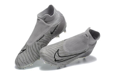 Nike Phantom GX 2 Elite FG High-Tops Football Boots - Grey/Black/Gold