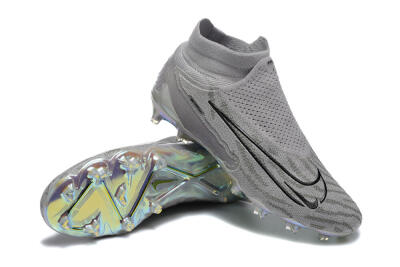 Nike Phantom GX 2 Elite FG High-Tops Football Boots - Grey/Black/Gold