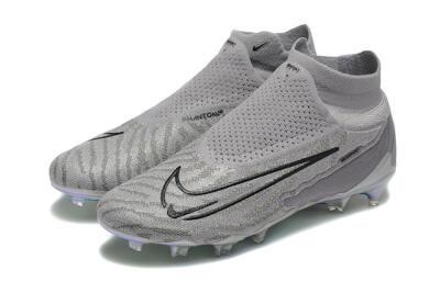 Nike Phantom GX 2 Elite FG High-Tops Football Boots - Grey/Black/Gold