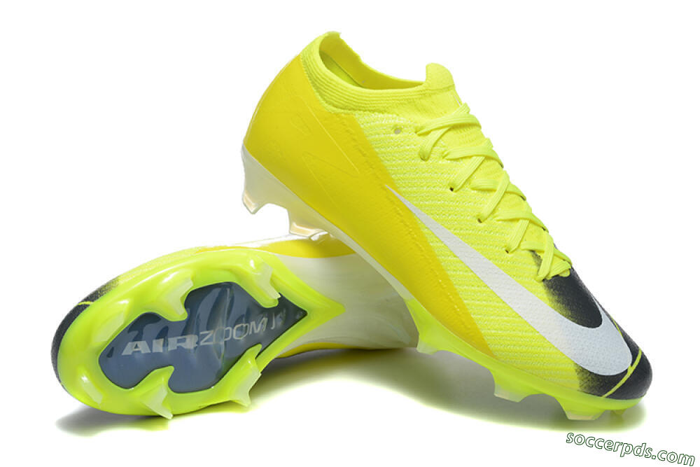 Nike Air Zoom Mercurial Vapor 16 Elite FG Low-Tops Football Boots - Yellow/Black/White 4