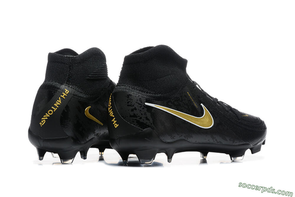 Nike Phantom Luna Elite FG High-Tops Football Boots - Black/Gold 9