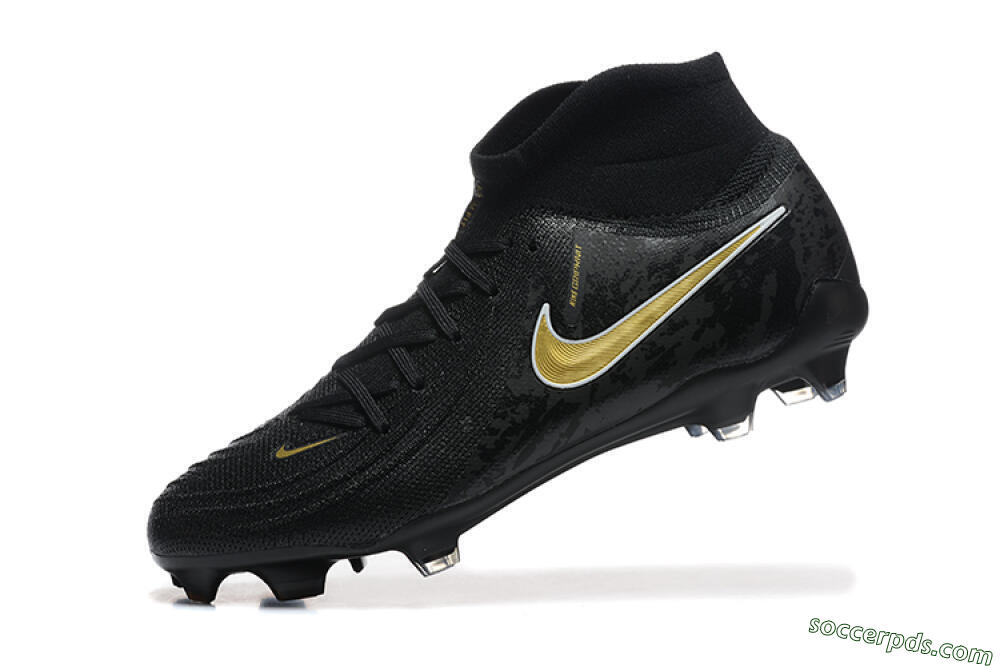 Nike Phantom Luna Elite FG High-Tops Football Boots - Black/Gold 8