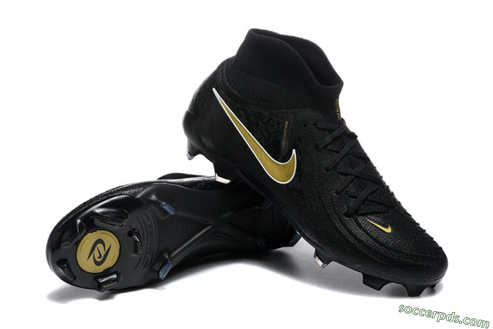 Nike Phantom Luna Elite FG High-Tops Football Boots - Black/Gold 4