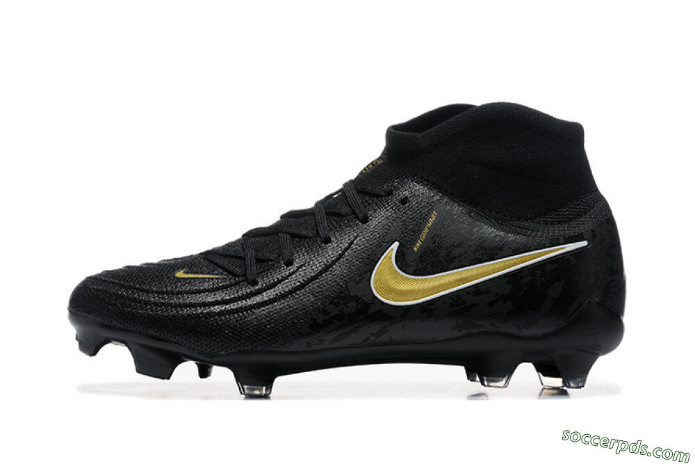 Nike Phantom Luna Elite FG High-Tops Football Boots - Black/Gold 2