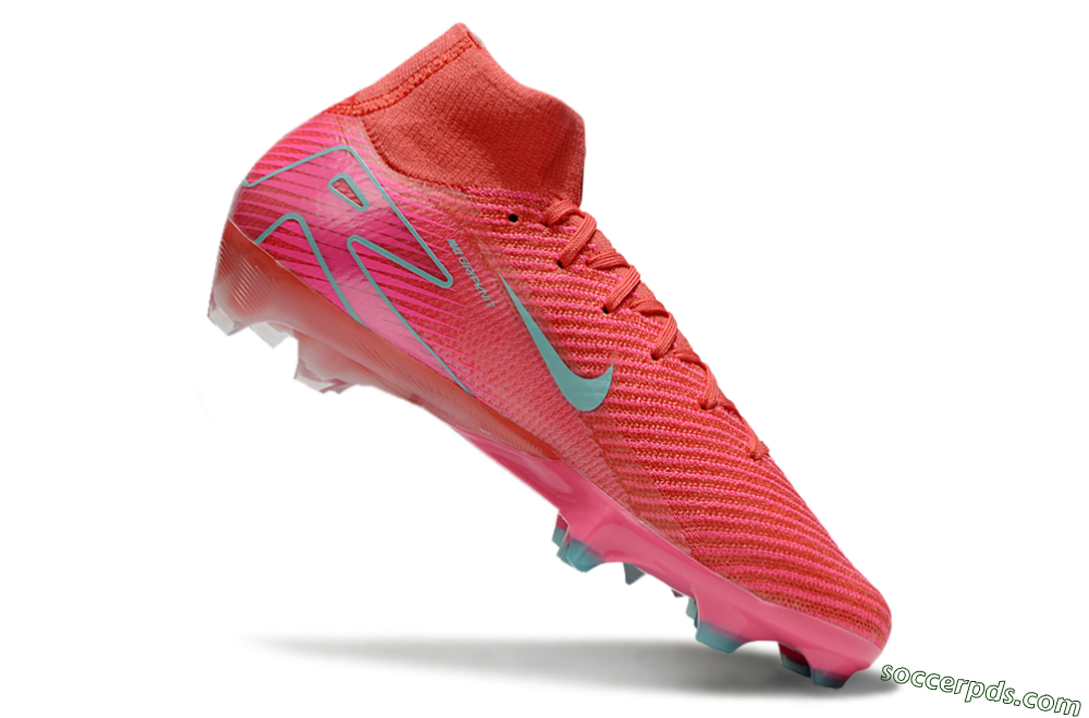 Nike Air Zoom Mercurial Superfly 10 Elite FG High-Tops Football Boots - Red/Jade/Pink 4