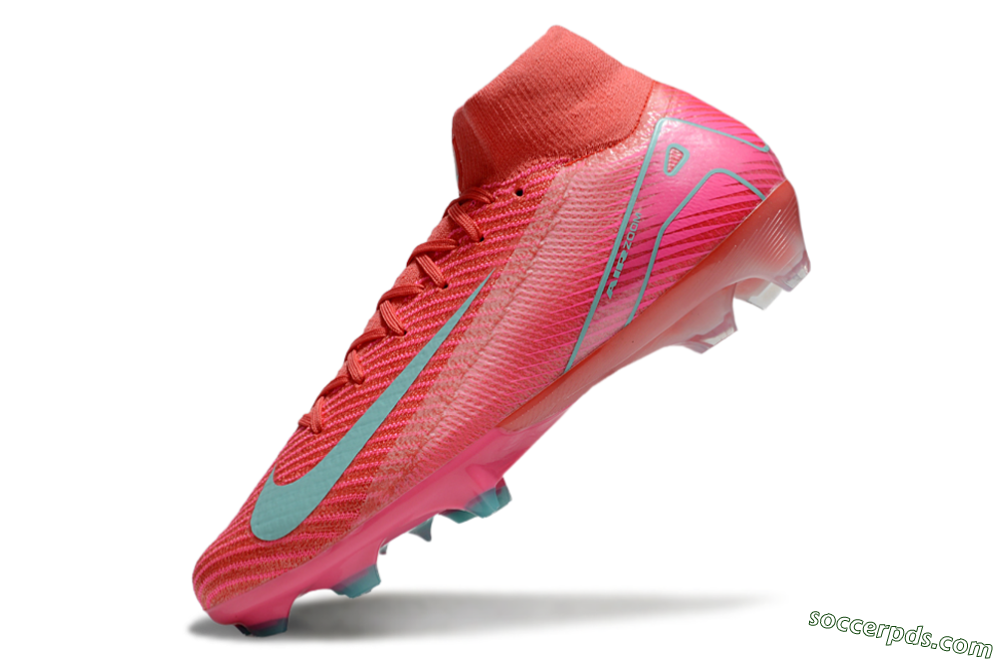 Nike Air Zoom Mercurial Superfly 10 Elite FG High-Tops Football Boots - Red/Jade/Pink 5
