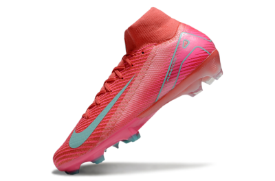 Nike Air Zoom Mercurial Superfly 10 Elite FG High-Tops Football Boots - Red/Jade/Pink