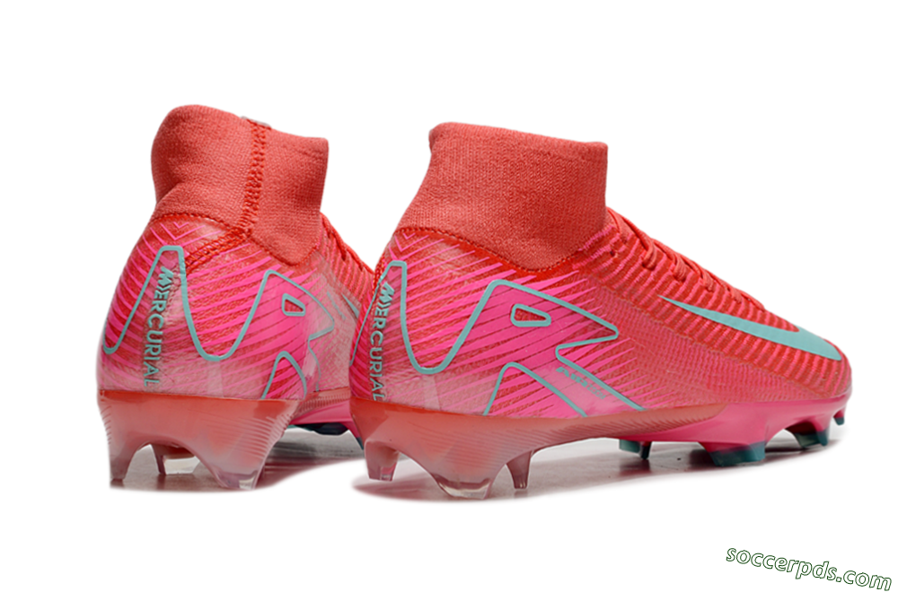 Nike Air Zoom Mercurial Superfly 10 Elite FG High-Tops Football Boots - Red/Jade/Pink 6