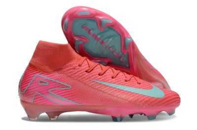 Nike Air Zoom Mercurial Superfly 10 Elite FG High-Tops Football Boots - Red/Jade/Pink