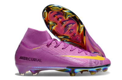 Nike Air Zoom Mercurial Superfly 10 Elite FG High-Tops Football Boots - Purple/Yellow/Gold