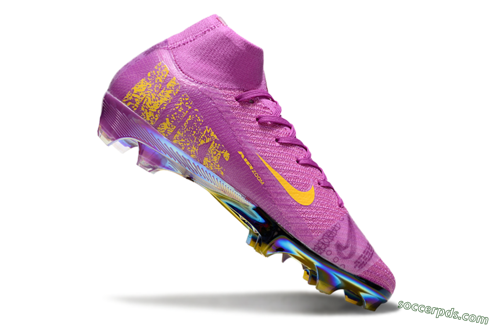 Nike Air Zoom Mercurial Superfly 10 Elite FG High-Tops Football Boots - Purple/Yellow/Gold 4