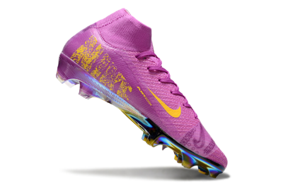 Nike Air Zoom Mercurial Superfly 10 Elite FG High-Tops Football Boots - Purple/Yellow/Gold
