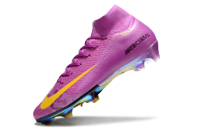 Nike Air Zoom Mercurial Superfly 10 Elite FG High-Tops Football Boots - Purple/Yellow/Gold