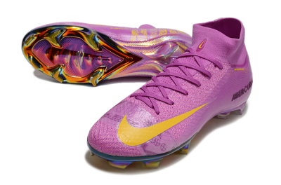 Nike Air Zoom Mercurial Superfly 10 Elite FG High-Tops Football Boots - Purple/Yellow/Gold