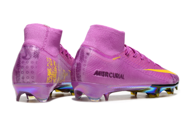 Nike Air Zoom Mercurial Superfly 10 Elite FG High-Tops Football Boots - Purple/Yellow/Gold