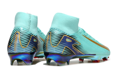 Nike Air Zoom Mercurial Superfly 10 Elite FG High-Tops Football Boots - Jade/Gold/Blue