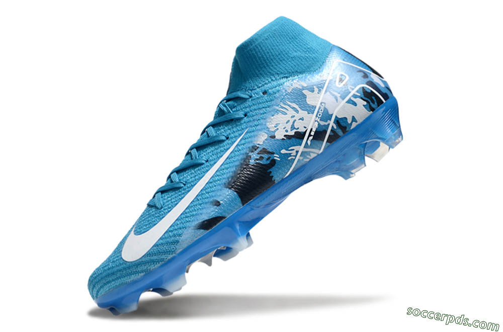 Nike Air Zoom Mercurial Superfly 10 Elite FG High-Tops Football Boots - Blue/White/Black 5