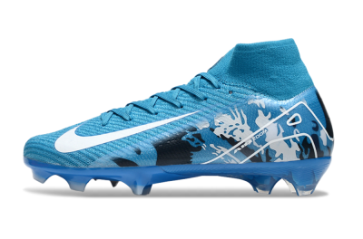 Nike Air Zoom Mercurial Superfly 10 Elite FG High-Tops Football Boots - Blue/White/Black