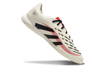 Adidas Predator 25 Elite IC Low-Tops Football Shoes - Beige/Black/Red