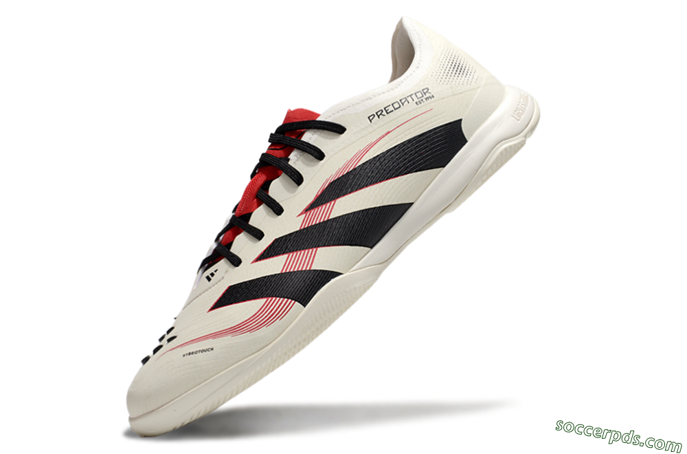 Adidas Predator 25 Elite IC Low-Tops Football Shoes - Beige/Black/Red 5