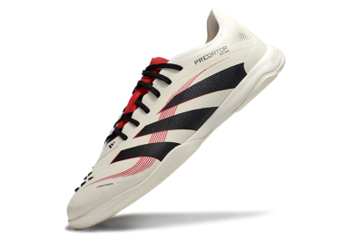 Adidas Predator 25 Elite IC Low-Tops Football Shoes - Beige/Black/Red