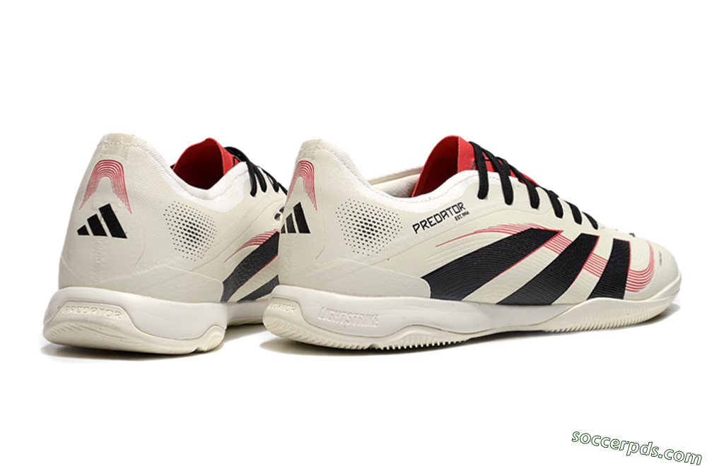 Adidas Predator 25 Elite IC Low-Tops Football Shoes - Beige/Black/Red 6