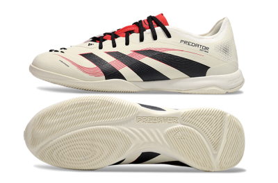 Adidas Predator 25 Elite IC Low-Tops Football Shoes - Beige/Black/Red