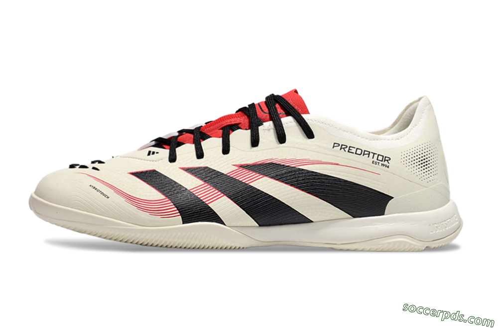 Adidas Predator 25 Elite IC Low-Tops Football Shoes - Beige/Black/Red 2