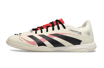 Adidas Predator 25 Elite IC Low-Tops Football Shoes - Beige/Black/Red