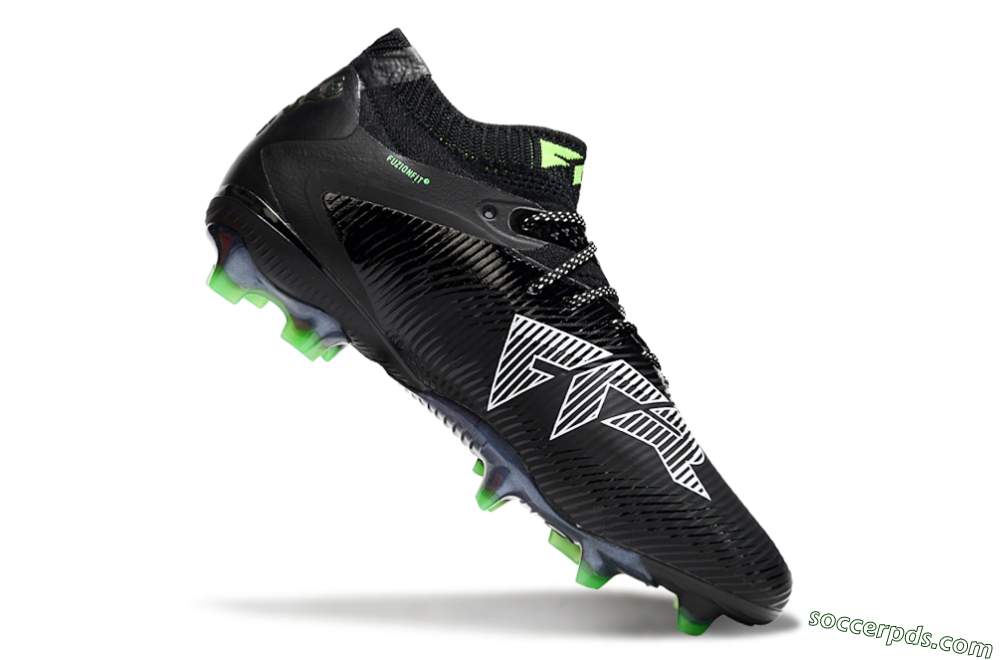 Puma Future 8 Ultimate FG Low-Tops Football Boots - Black/White/Yellow 4
