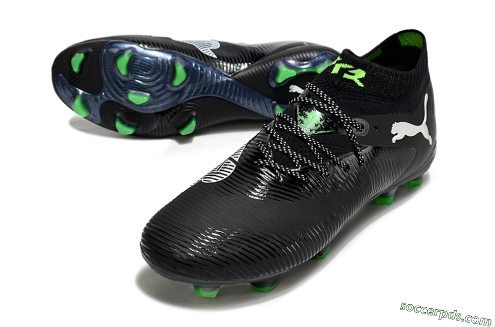 Puma Future 8 Ultimate FG Low-Tops Football Boots - Black/White/Yellow 3