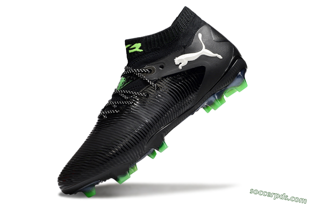 Puma Future 8 Ultimate FG Low-Tops Football Boots - Black/White/Yellow 5