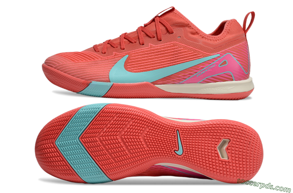 Nike Air Zoom Mercurial Vapor 16 Pro IC Low-Tops Football Shoes - Red/Jade/Pink 0