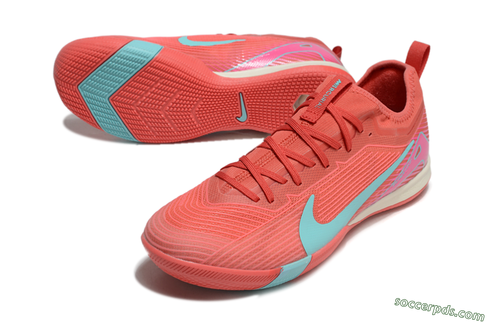 Nike Air Zoom Mercurial Vapor 16 Pro IC Low-Tops Football Shoes - Red/Jade/Pink 3