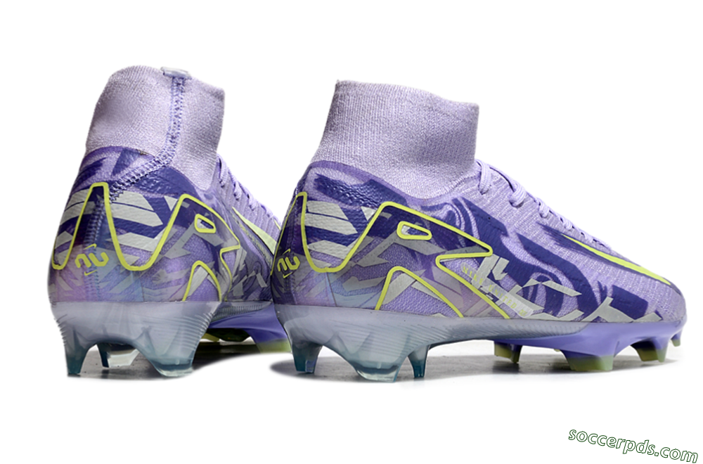 Nike Air Zoom Mercurial Superfly 10 Elite FG High-Tops Football Boots - Purple/Yellow 6
