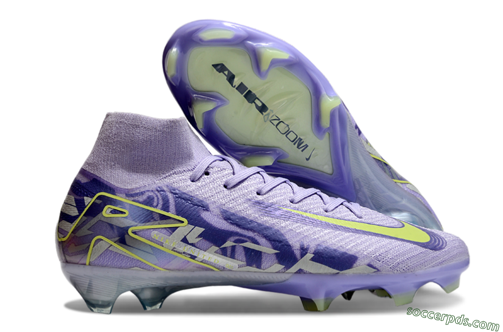 Nike Air Zoom Mercurial Superfly 10 Elite FG High-Tops Football Boots - Purple/Yellow 1