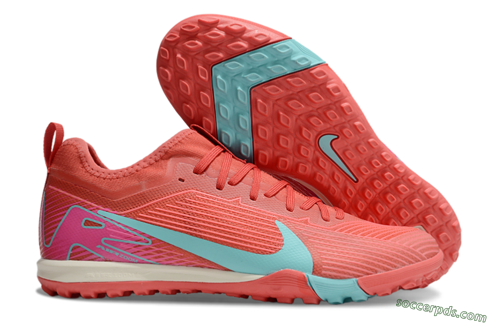 Nike Air Zoom Mercurial Vapor 16 Pro TF Low-Tops Football Shoes - Red/Jade/Pink 1