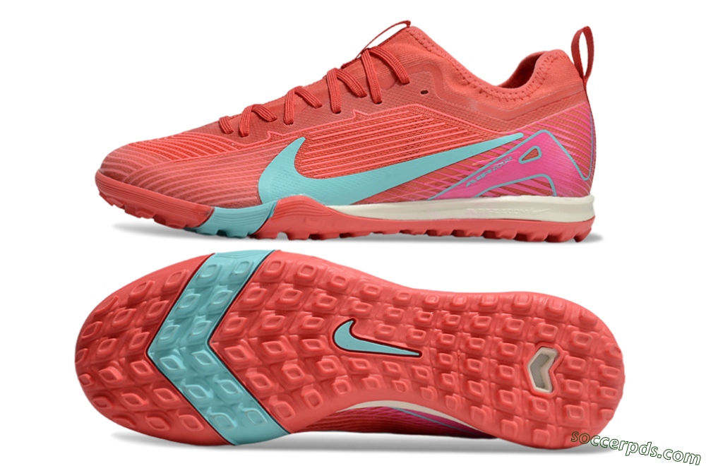 Nike Air Zoom Mercurial Vapor 16 Pro TF Low-Tops Football Shoes - Red/Jade/Pink 0