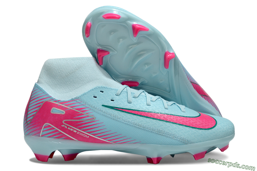 Nike Air Zoom Mercurial Superfly 10 Elite FG High-Tops Football Boots - Jade/Pink/White 1