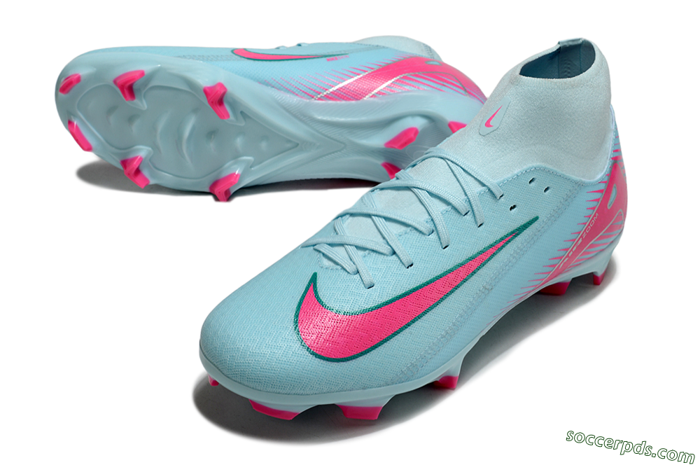 Nike Air Zoom Mercurial Superfly 10 Elite FG High-Tops Football Boots - Jade/Pink/White 3