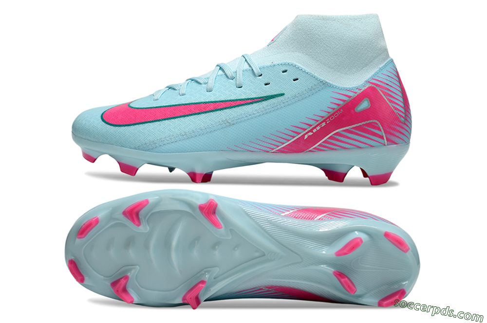 Nike Air Zoom Mercurial Superfly 10 Elite FG High-Tops Football Boots - Jade/Pink/White 0