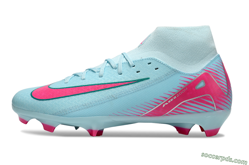 Nike Air Zoom Mercurial Superfly 10 Elite FG High-Tops Football Boots - Jade/Pink/White 2