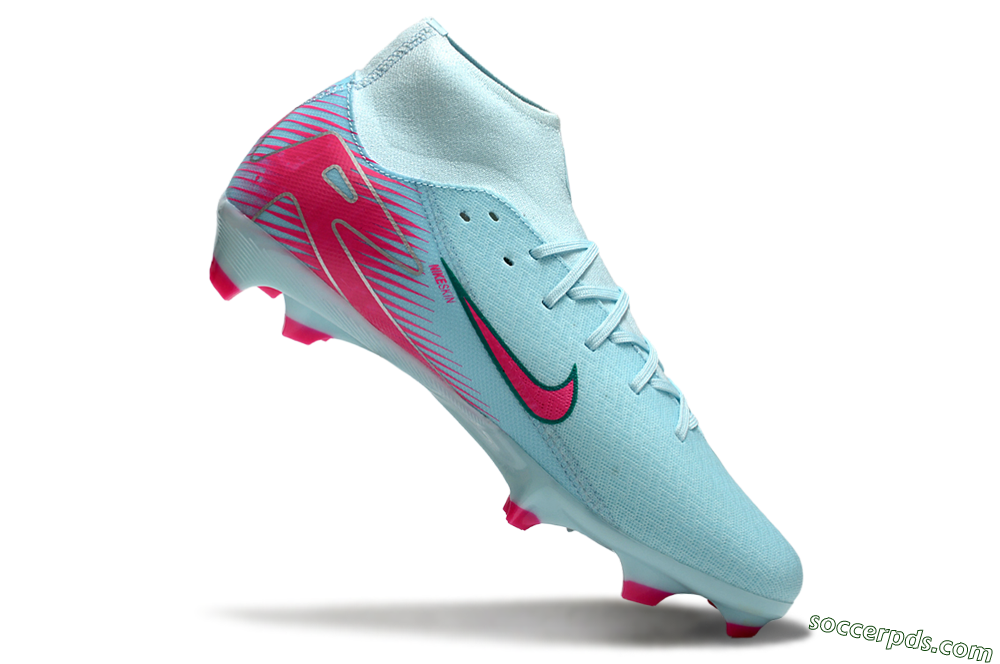 Nike Air Zoom Mercurial Superfly 10 Elite FG High-Tops Football Boots - Jade/Pink/White 4