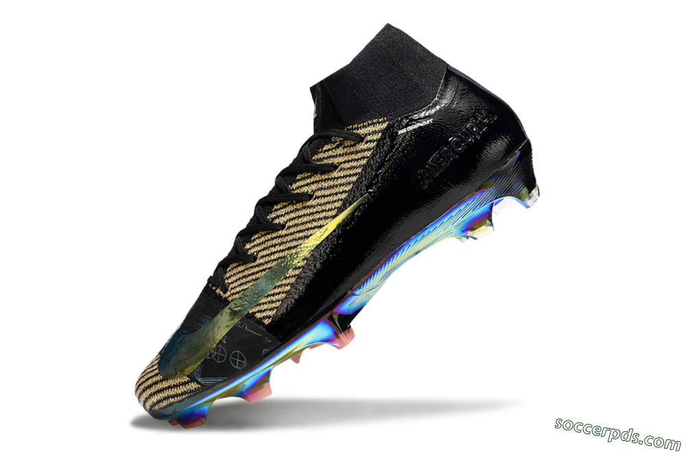 Nike Air Zoom Mercurial Superfly 10 Elite FG High-Tops Football Boots - Black/Gold/White 5