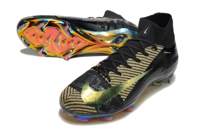 Nike Air Zoom Mercurial Superfly 10 Elite FG High-Tops Football Boots - Black/Gold/White